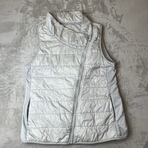 Women’s Vest Puffer Down Reebok Light Soft Gray Size XL